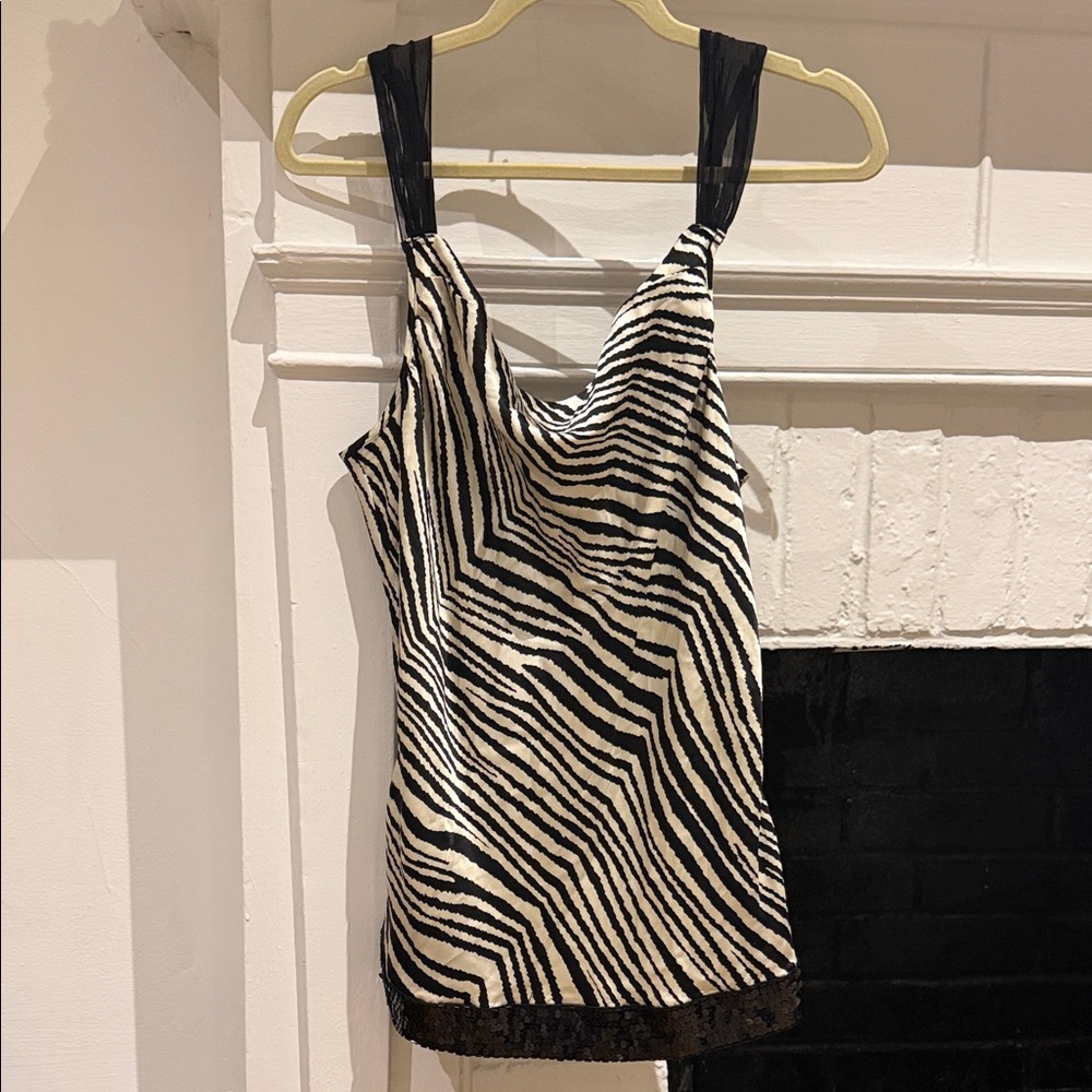 The Limited Black and White Zebra Camisole
